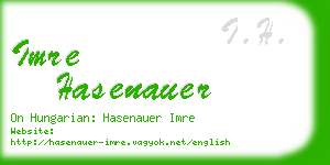 imre hasenauer business card